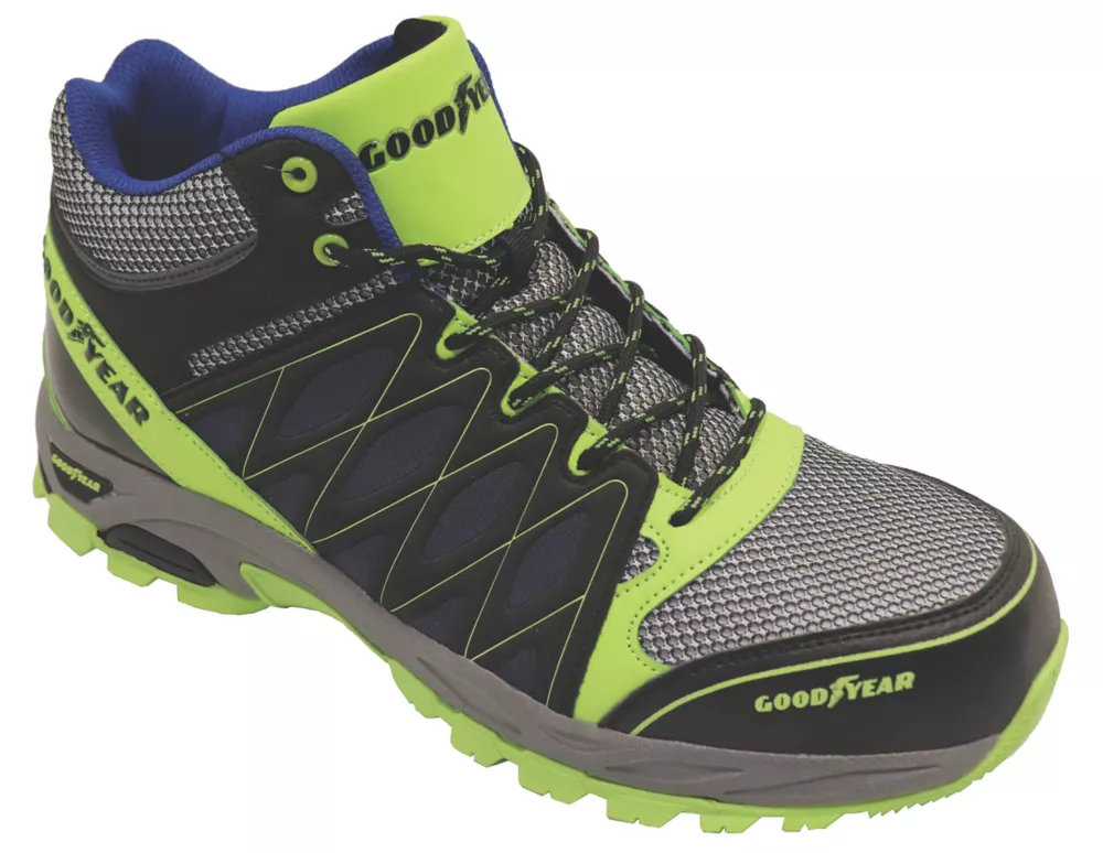 Chaussures De Sécurité Montantes Sans Métal Goodyear GYBT1533 Noir/bleu/jaune Pointure 43 3 Chaussures De Sécurité Montantes Sans Métal Goodyear GYBT1533 Noir/bleu/jaune Pointure 43