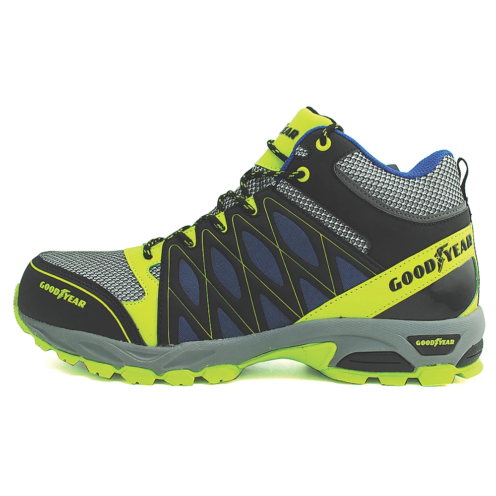 Chaussures De Sécurité Montantes Sans Métal Goodyear GYBT1533 Noir/bleu/jaune Pointure 43 5 Chaussures De Sécurité Montantes Sans Métal Goodyear GYBT1533 Noir/bleu/jaune Pointure 43 – Image 3