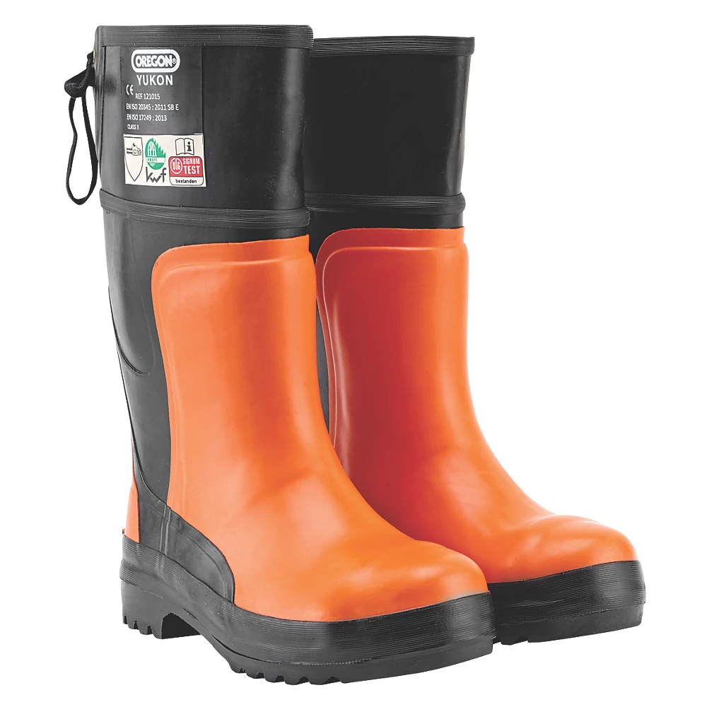 Bottes En Caoutchouc De Sécurité Pour Le Tronçonnage Oregon Yukon Orange / noires Pointure 40 6 Bottes En Caoutchouc De Sécurité Pour Le Tronçonnage Oregon Yukon Orange / noires Pointure 40 – Image 4