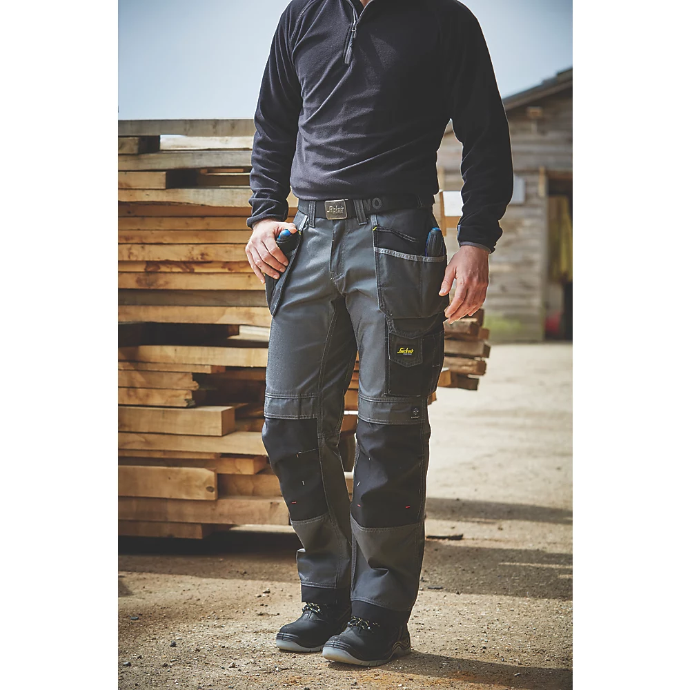 Pantalon à Poches étui Snickers DuraTwill 3212 Gris / Noir, Tour De Taille 31" Et Longueur De Jambe 30" 4 Pantalon à Poches étui Snickers DuraTwill 3212 Gris / Noir, Tour De Taille 31" Et Longueur De Jambe 30" – Image 2