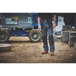 Pantalon De Travail Site Harrier Gris / Noir, Tour De Taille 36" Et Longueur De Jambe 32" -Magasin De Vêtements De Travail Élégant ae235 2325