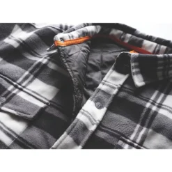 Chemise Rembourrée à Carreaux Scruffs Noire/blanche/grise, Tour De Col 21", Tour De Poitrine 44" -Magasin De Vêtements De Travail Élégant ae235 2465