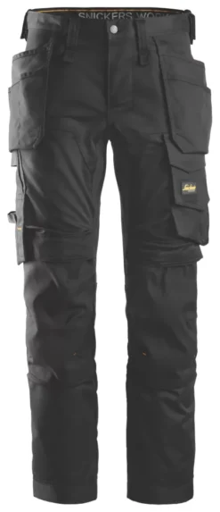Pantalon Extensible Snickers AllroundWork Noir, Tour De Taille 31", Longueur De Jambe 32", 1 paire