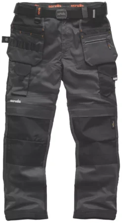 Pantalon De Travail Scruffs Pro Flex Holster Graphite Tour De Taille 40" Longueur 32"