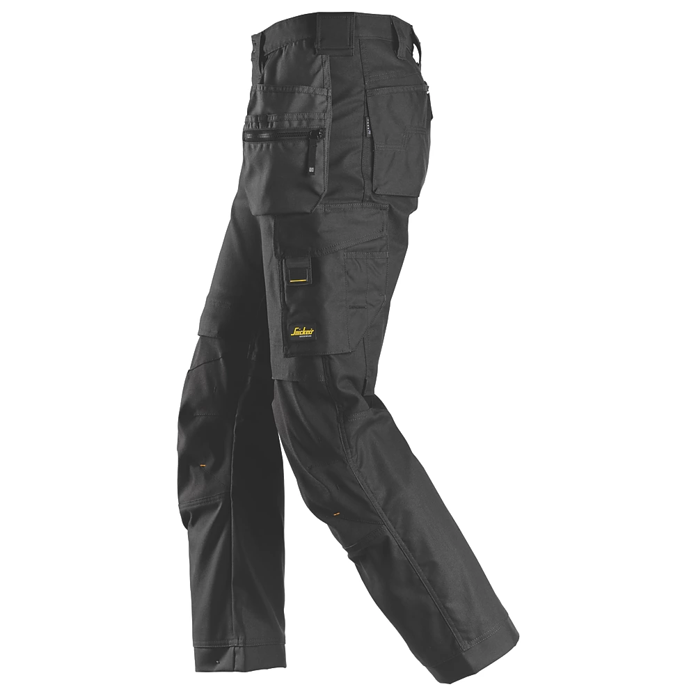 Pantalon En Canvas+ Extensible Snickers AllroundWork Noir, Tour De Taille 31", Longueur De Jambe 32", 1 paire 5 Pantalon En Canvas+ Extensible Snickers AllroundWork Noir, Tour De Taille 31", Longueur De Jambe 32", 1 paire – Image 3