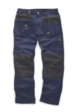 Pantalon De Travail Plus Scruffs Bleu Marine/noir, Tour De Taille 30" Et Longueur De Jambe 32"
