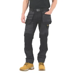 Pantalon à Poches étui Extensible Site Bolden Gris/noir, Tour De Taille 30", Longueur De Jambe 32" -Magasin De Vêtements De Travail Élégant ae235 2624