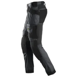 Pantalon Extensible Snickers AllroundWork Gris/noir, Tour De Taille 33", Longueur De Jambe 30", 1 paire -Magasin De Vêtements De Travail Élégant ae235 2736