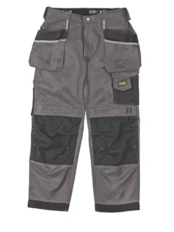 Pantalon à Poches étui Snickers DuraTwill 3212 Gris / Noir, Tour De Taille 38" Et Longueur De Jambe 32"
