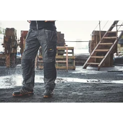 Pantalon à Poches étui Snickers DuraTwill 3212 Gris / Noir, Tour De Taille 38" Et Longueur De Jambe 32" -Magasin De Vêtements De Travail Élégant ae235 2774