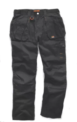Pantalon De Travail Scruffs Noir, Tour De Taille 36" Et Longueur De Jambe 31"
