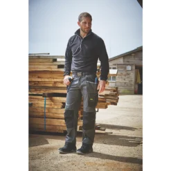 Pantalon à Poches étui Snickers DuraTwill 3212 Gris / Noir, Tour De Taille 33" Et Longueur De Jambe 30" -Magasin De Vêtements De Travail Élégant ae235 2824