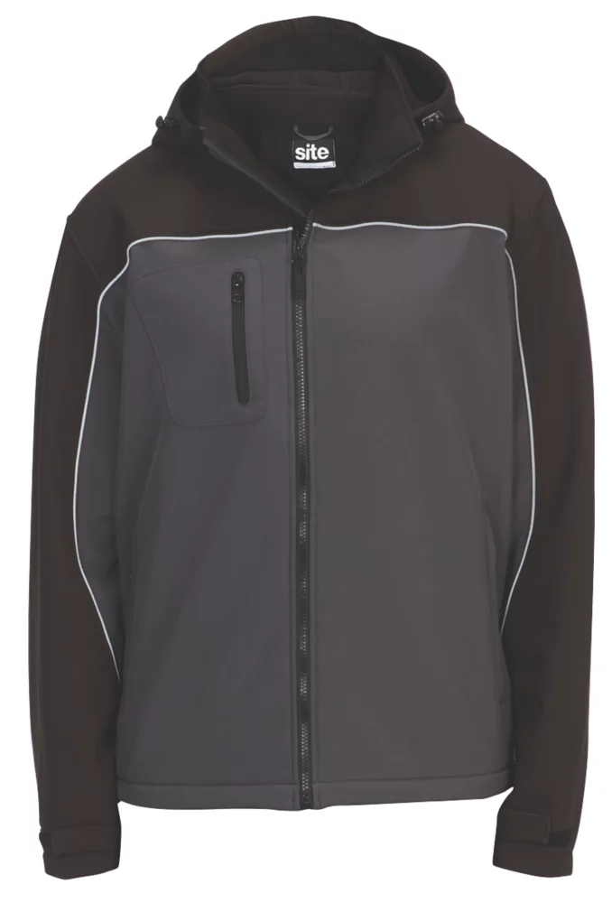 Veste Softshell Imperméable Site Kardal Noir / Gris Taille XL, Tour De Poitrine 54" 3 Veste Softshell Imperméable Site Kardal Noir / Gris Taille XL, Tour De Poitrine 54"
