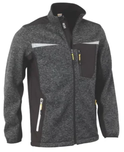 Pull à Fermeture éclair Intégrale JCB D+IF Gris Chiné, Taille XXL, Tour De Poitrine 52"