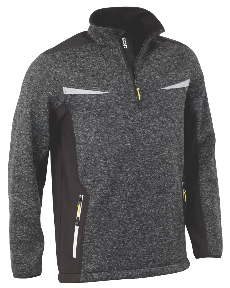 Pull En Maille Avec Bandes Haute Visibilité JCB Elmhurst Gris Chiné, Taille XL, Tour De Poitrine 50" 3 Pull En Maille Avec Bandes Haute Visibilité JCB Elmhurst Gris Chiné, Taille XL, Tour De Poitrine 50"