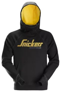 Sweat à Capuche Avec Logo Snickers Noir/jaune Taille M, Tour De Poitrine 39"