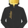 Sweat à Capuche Zippé Avec Logo Snickers Noir/jaune Taille XS, Tour De Poitrine 33" -Magasin De Vêtements De Travail Élégant ae235 3123