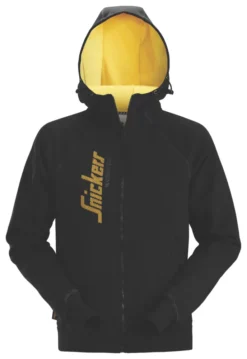 Sweat à Capuche Zippé Avec Logo Snickers Noir/jaune Taille XS, Tour De Poitrine 33"