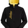 Sweat à Capuche Zippé Avec Logo Snickers Noir/jaune Taille XL, Tour De Poitrine 46" -Magasin De Vêtements De Travail Élégant ae235 3135