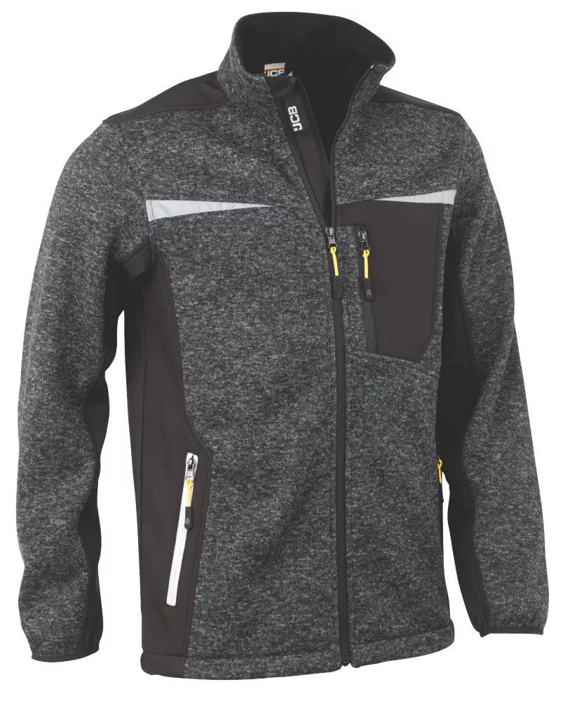 Pull à Fermeture éclair Intégrale JCB D+IF Gris Chiné, Taille L, Tour De Poitrine 46" 3 Pull à Fermeture éclair Intégrale JCB D+IF Gris Chiné, Taille L, Tour De Poitrine 46"