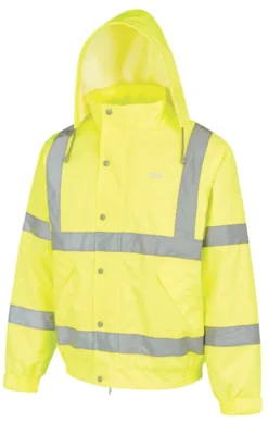 Blouson Aviateur Haute Visibilité Site Battell Jaune Taille XXL, Tour De Poitrine 55"