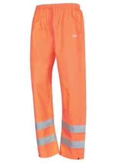 Surpantalon Haute Visibilité à Taille élastique Site Huske Orange Taille M, Tour De Taille 25", Longueur De Jambe 43"