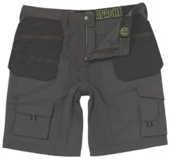 Short De Travail Avec Poches Holster Apache APKHT Gris/noir 30" W