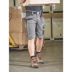 Short Scruffs 3D Trade Gris Ardoise, Tour De Taille 30" -Magasin De Vêtements De Travail Élégant ae235 3920