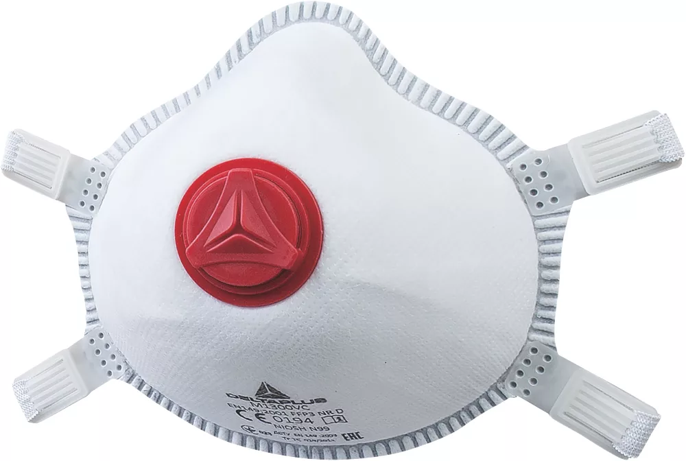 Masques Moulés à Soupape Jetables P3 Delta Plus M1300VC, Lot De 5 3 Masques Moulés à Soupape Jetables P3 Delta Plus M1300VC, Lot De 5
