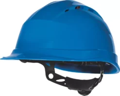 Casque De Sécurité à Cliquet à Molette à Rotor Ventilé Delta Plus Quartz Up IV Bleu