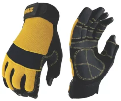 Gants D'artisan à 3 Doigts Apparents DeWalt DPG24L Noir/jaune Taille L