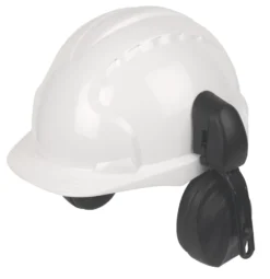 Casque De Sécurité Réglable JSP EVO3 Comfort Plus Avec Casque Antibruit Blanc