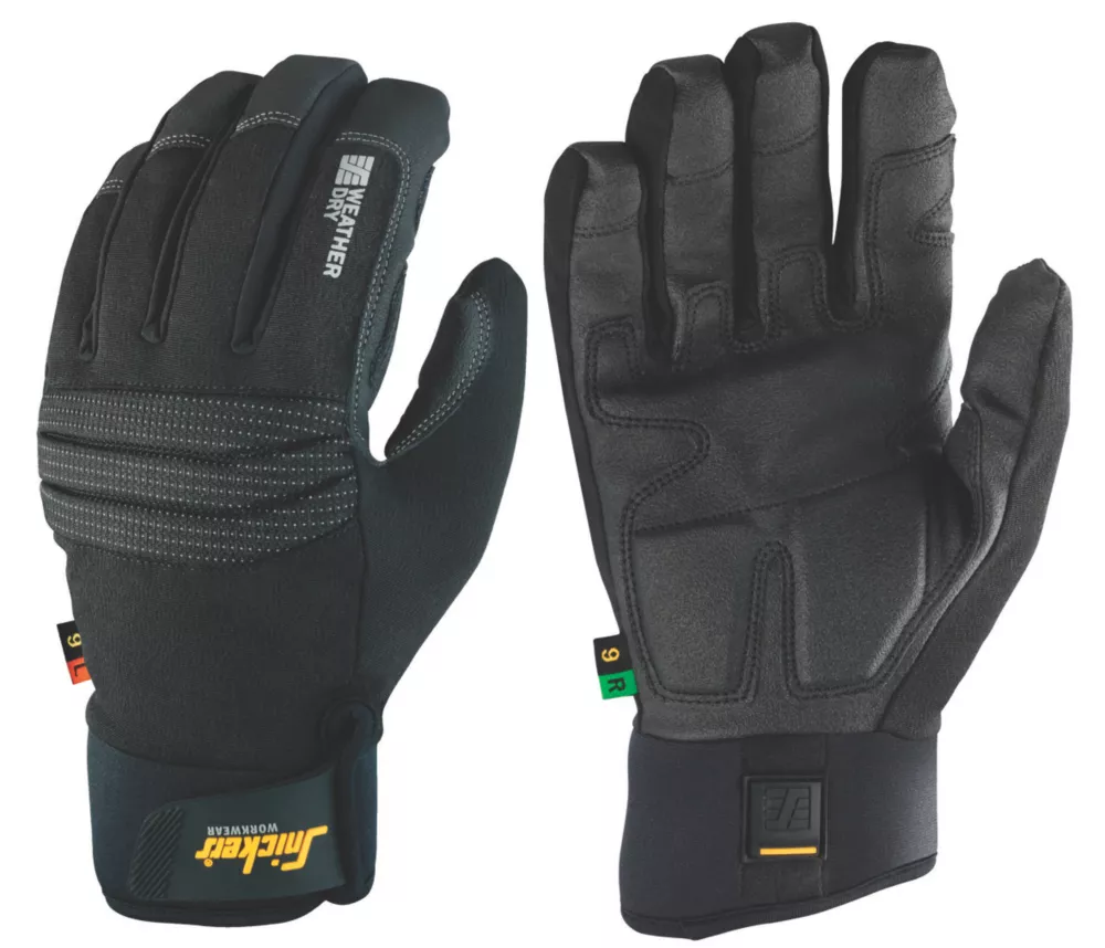 Gants Snickers Weather Dry Noirs Taille L 3 Gants Snickers Weather Dry Noirs Taille L