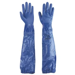 Gants Longue Manchette 25½" De Protection Contre Les Risques Chimiques Showa 690 Bleus Taille XL -Magasin De Vêtements De Travail Élégant ae235 4157